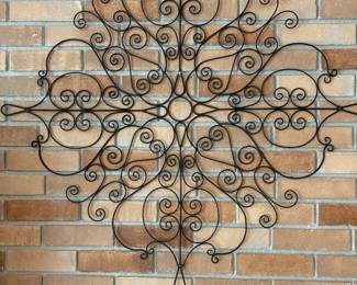 Wrought iron wall art