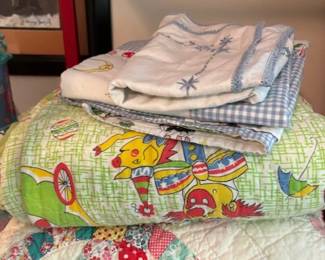 Vintage quilt scraps.