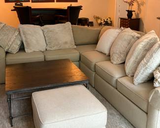 Ethan Allen sectional and coffee table