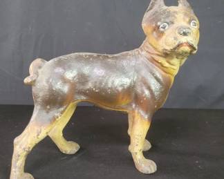 Vintage cast iron Boston Terrier dog doorstop