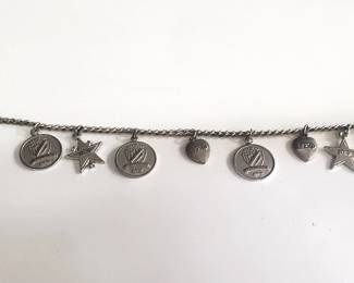Sterling silver charm bracelet
