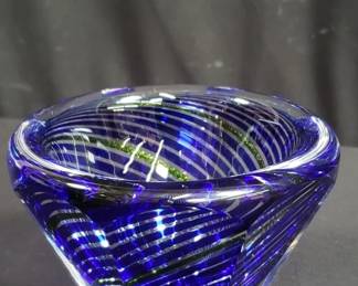 Studio art glass bowl