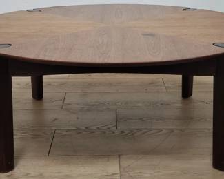 Niels Bach style mid-century walnut coffee table