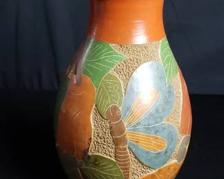Vintage hand made terracotta vase