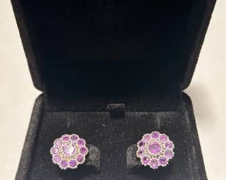 Sterling silver and amethyst earrings