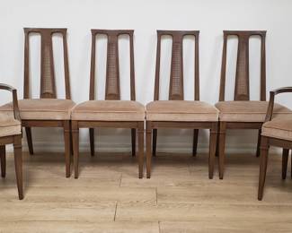 6 Drexel-style mid-century modern dining chairs
