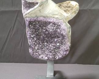 Deep purple amethyst rock specimen