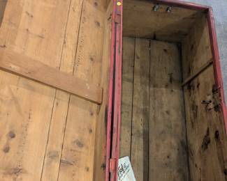 Antique German trunk with original hardware, circa 1880