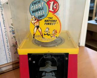 Vintage table-top bubble gum machine