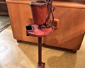 Vintage cast iron dragon themed smoking stand