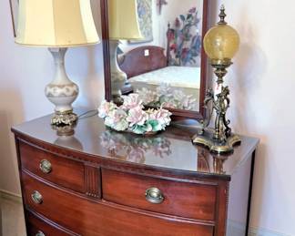 Antique chest with mirror