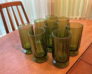 Anchor Hocking vintage Essex green tumblers