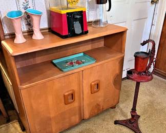 Mid Century Modern cabinet and misc.