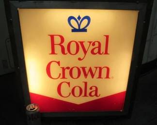 Lighted Royal Crown Cola Sign