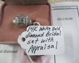 14K Gold Diamond Bridal Set w/Appraisal 