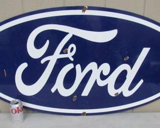 Porcelain Double Sided Ford Sign
