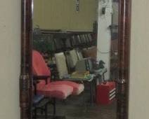Victorian Walnut Pier Mirror w/Marble Shelf