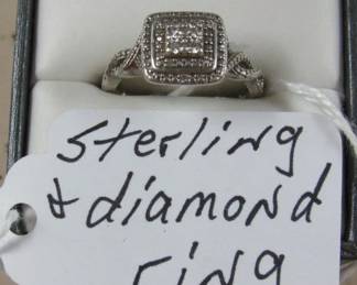 Sterling & Diamond Ring