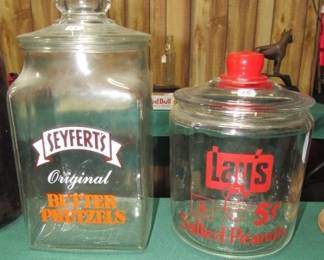 Pretzel & Lay's Peanut Jars