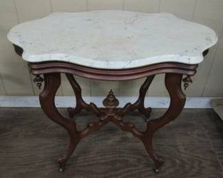 Marble Turtle Top Parlor Table