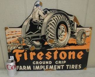 Porcelain Firestone Sign