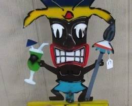 Metal Tiki Bar Decor