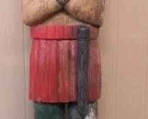 6' 11" Tall Wooden Cigar Indian Statue