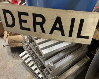 Derail Railroad Metal signs (not porcelain) - multiples available