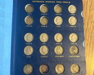 Nickels- 5-6 35% silver war nickels