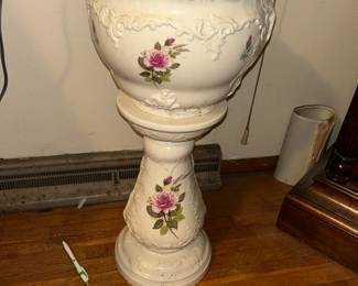 1970s Ceramic two piece planter