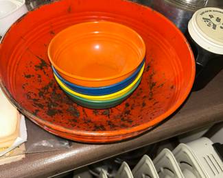 Set of metal bowls