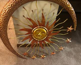 Sun/moon wall decor - very large