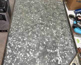 Galvanized tray approximately 25” long