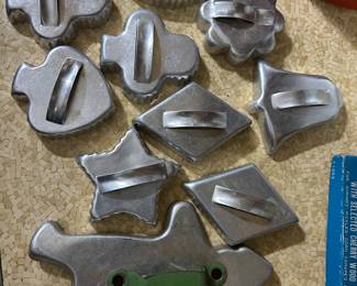 Vintage metal cookie cutters