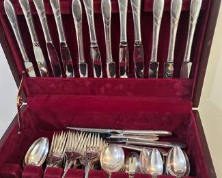 Antique Silverplate flatware set