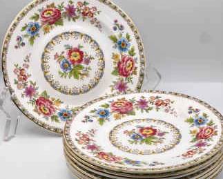 (7) Royal Grafton China Malvern Scalloped Dessert Plates
