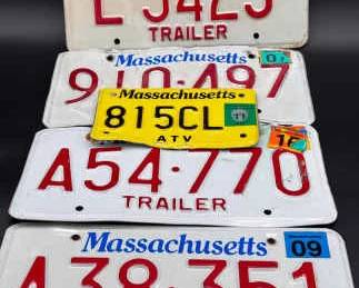 (4) Trailer License Plates And ATV Plate