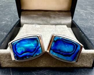 Aziki New Zealand Paua Shell Cufflinks