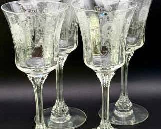 (4) Heisey Minuet Stemmed Glasses