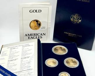 1998 American Eagle Gold Bullion Coins Proof Set With Certificate Of Authenticity