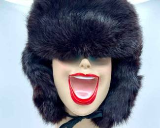 Vintage Fur Hat With Quilted Lining
