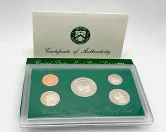 1994 United States Mint Proof Coin Set With Certificate Of Authenticity #2