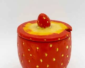 Vintage Strawberry Sugar Jar