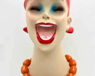 MCM Style Bakelite Butterscotch Bead Necklace
