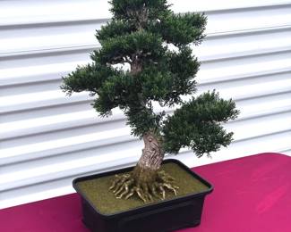 16” Faux Bonsai Tree in Black Pot | Decorative Artificial Plant