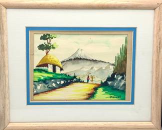 Signed G Herrera Watercolor