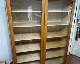 Glass front cabinet, perfect for fabrics or collectibles