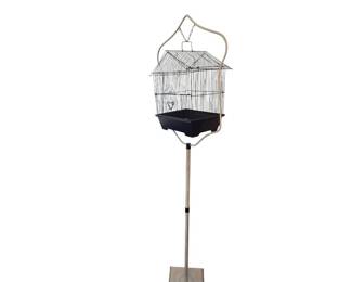 Lovely Vintage Birdcage Stand Includes Cage
