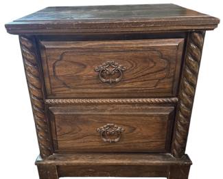 Vintage 2 Drawer Nightstand