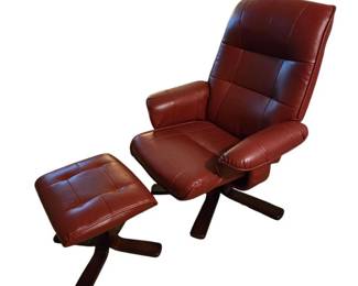 Reclining Benchmaster Chair and Foot Stool